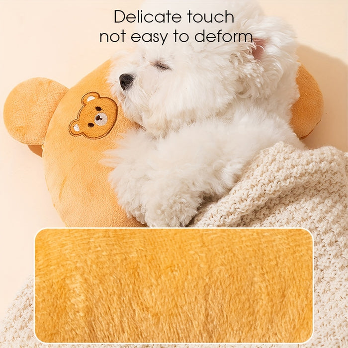U-Shaped Plush Pet Pillow for Dogs & Cats with Neck Support Cushion