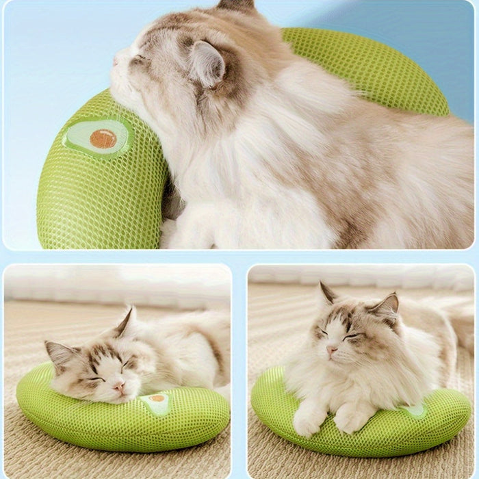 U-Shaped Plush Pet Pillow with Neck Support – Ultra-Soft Cushion for Dogs & Cats