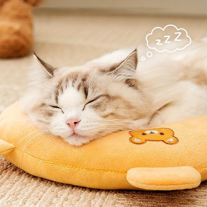 U-Shaped Plush Pet Pillow with Neck Support – Ultra-Soft Cushion for Dogs & Cats