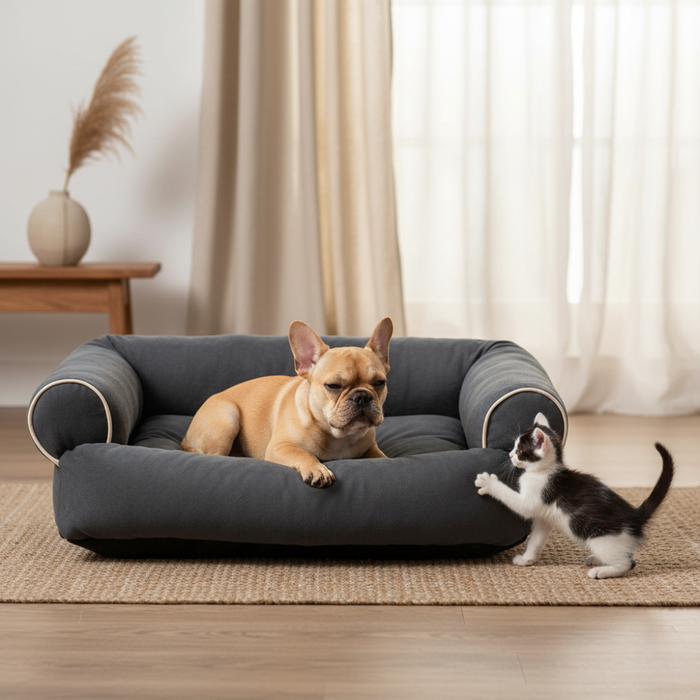 U-Shaped Washable Dog Sofa Bed | Supportive & Stylish Pet Lounger