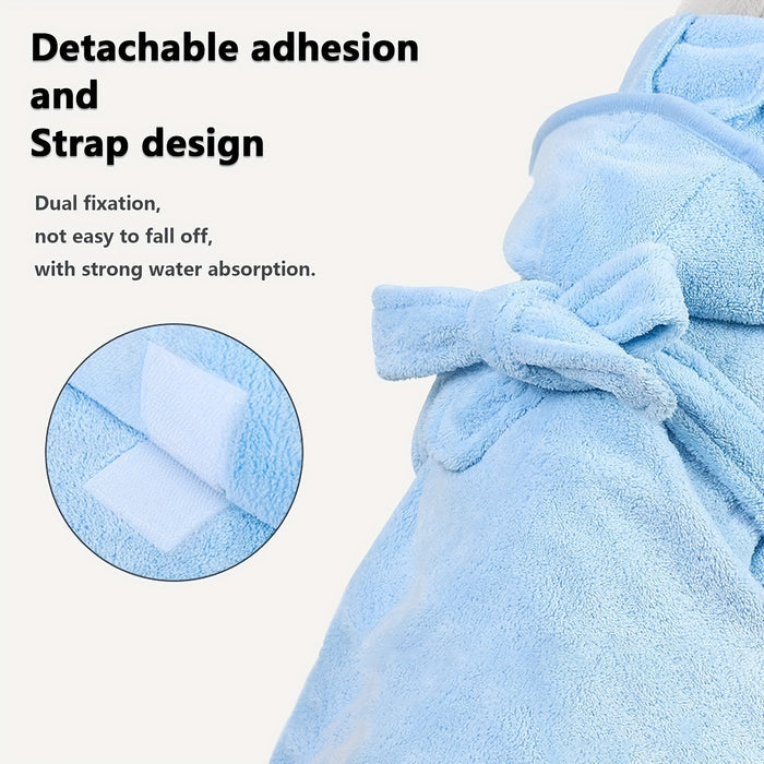 Ultra-Absorbent Pet Bathrobe for Dogs & Cats | Soft Quick-Dry Towel Robe