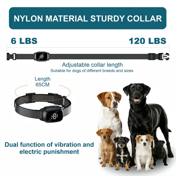 Ultrasonic Anti Bark Collar for Dogs – Waterproof Rechargeable Bark Control Collar