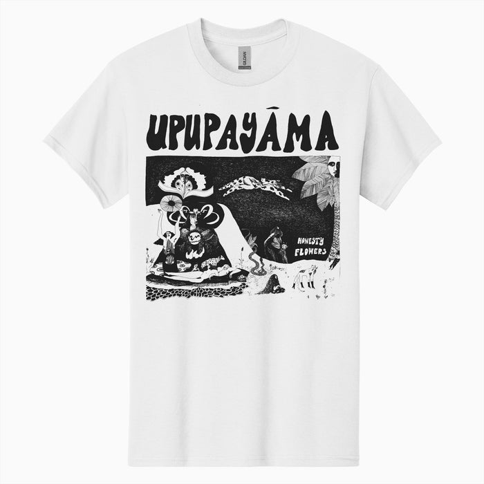 Upupayāma - White 'Honesty Flowers' T-Shirt