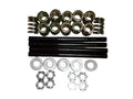 Vacuum stud spring kit with threaded rods, washers, nuts, and coil springs arranged neatly