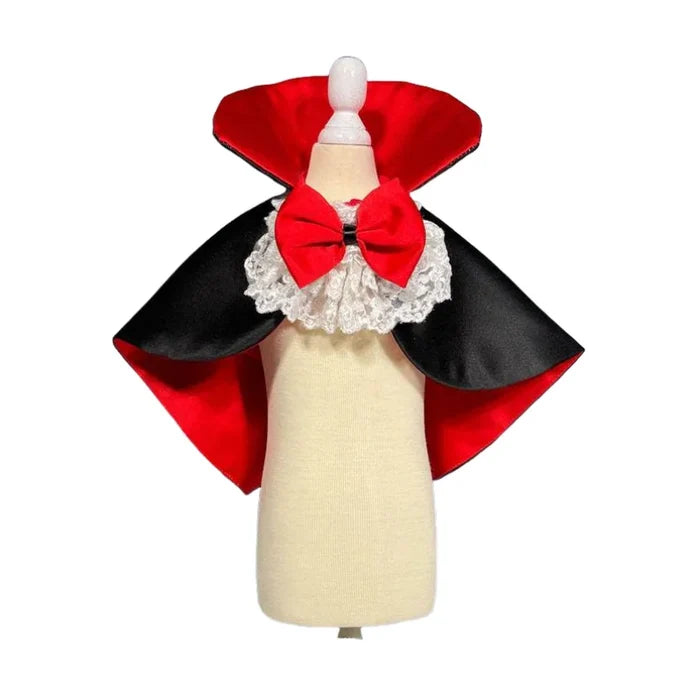 Vampire Dog Costume Cape | Halloween Prince Outfit for Small & Medium Dogs