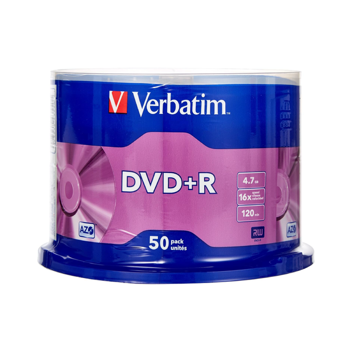 Verbatim DVD+R 16x 50pk Spindle 1