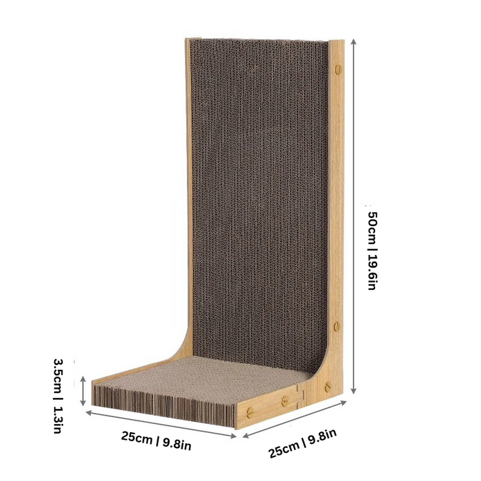 Vertical Cat Scratching Post – Wood Edge Honeycomb Scratcher
