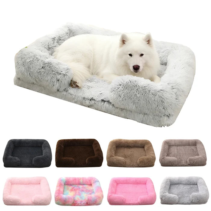 Warm Plush Dog Bed for Medium & Large Dogs – Soft Sofa Pet Bed
