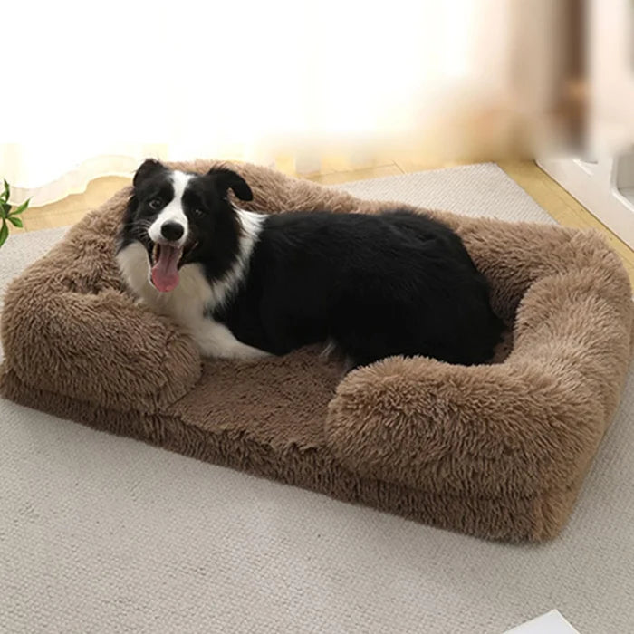 Warm Plush Dog Bed for Medium & Large Dogs – Soft Sofa Pet Bed