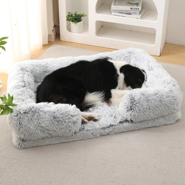 Warm Plush Dog Bed for Medium & Large Dogs – Soft Sofa Pet Bed