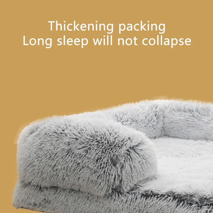 Warm Plush Dog Bed for Medium & Large Dogs – Soft Sofa Pet Bed