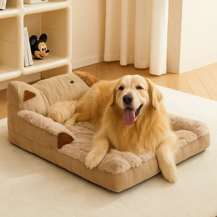 Washable Dog Sofa Bed for Large Dogs | Plush Support with Removable Cover