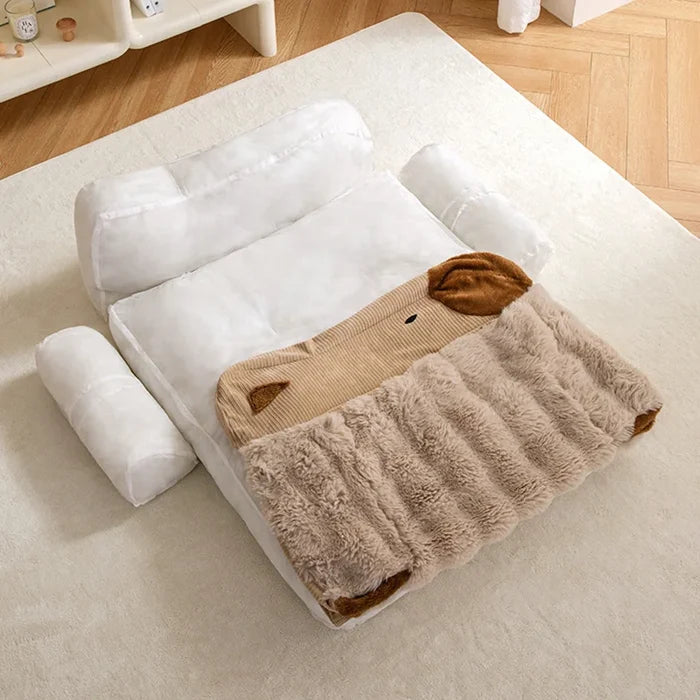 Washable Dog Sofa Bed for Large Dogs | Plush Support with Removable Cover