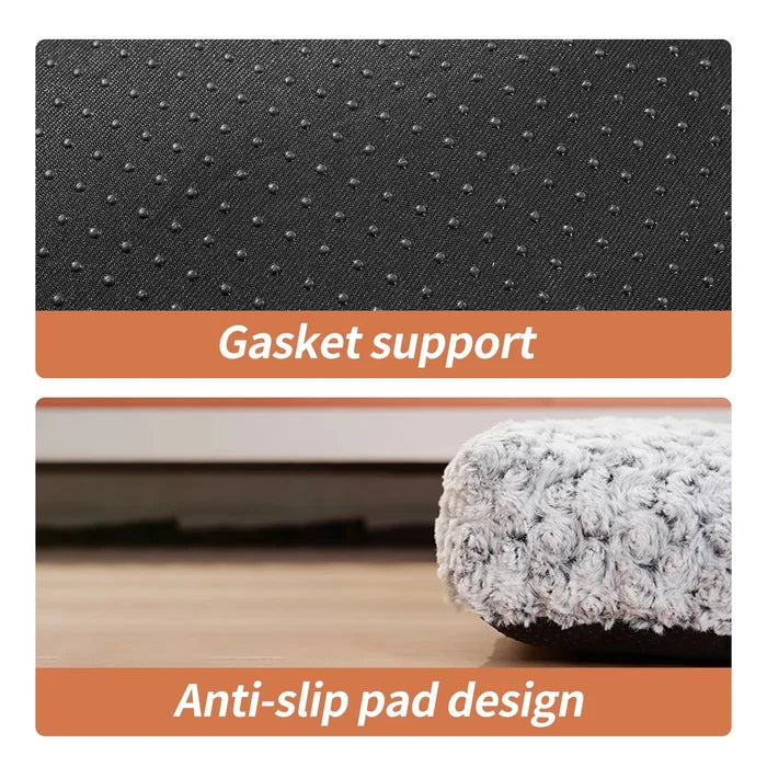 Washable Plush Dog Bed – Anti Slip Dog Crate Bed for Small, Medium & Large Dogs