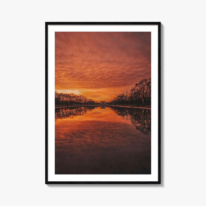 Washington DC Fine Art Photo Print, Lincoln Memorial, Reflecting Pool, National Mall, Wall Decor