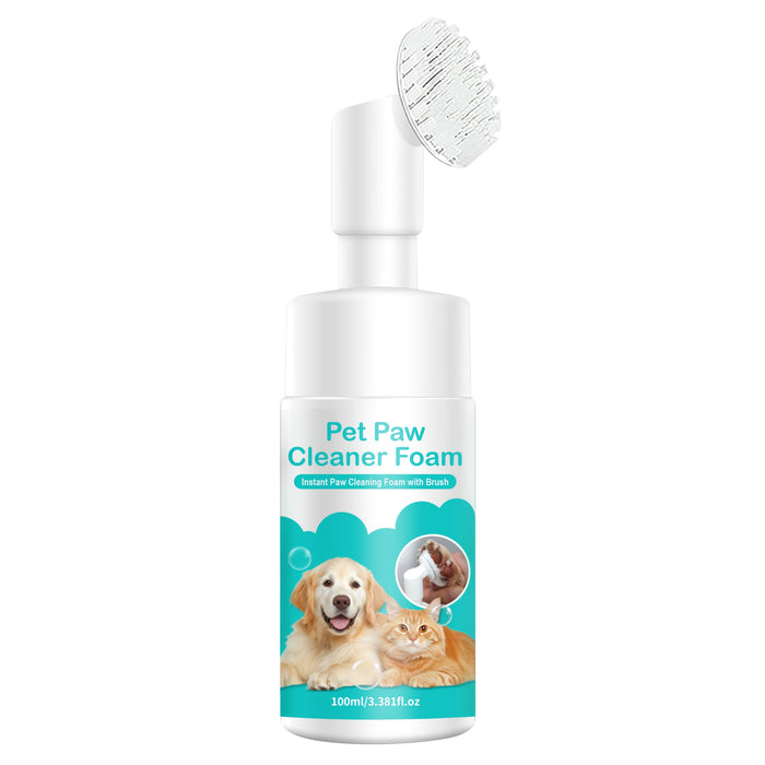Waterless Pet Paw Cleaner Foam with Soft Brush for Dogs & Cats 150ml
