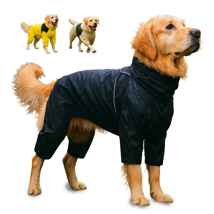 Waterproof Dog Raincoat with Full Coverage – Hooded Pet Rain Jacket