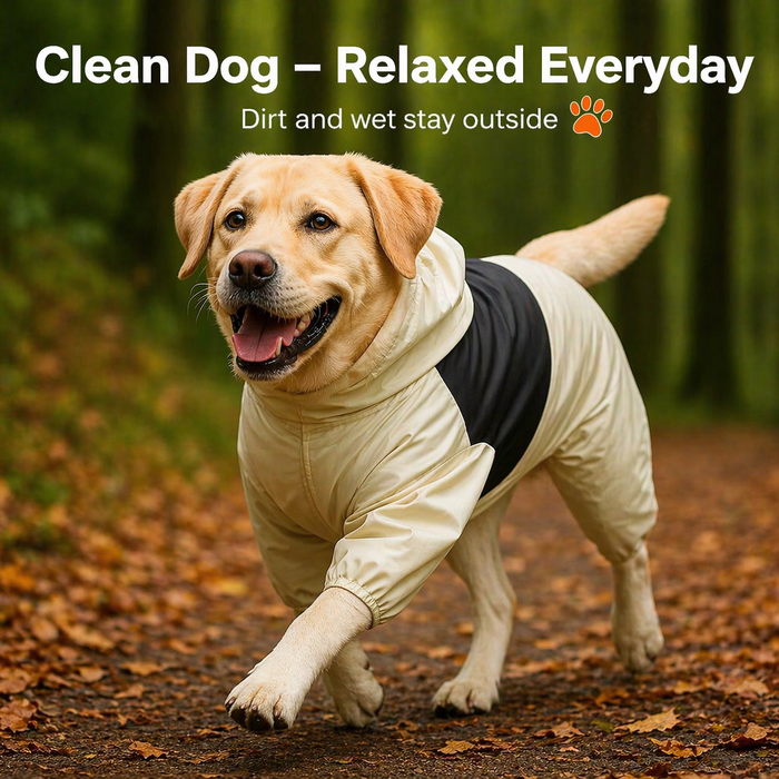 Waterproof Dog Raincoat with Full Coverage – Hooded Pet Rain Jacket
