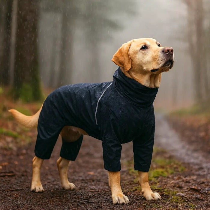 Waterproof Dog Raincoat with Full Coverage – Hooded Pet Rain Jacket