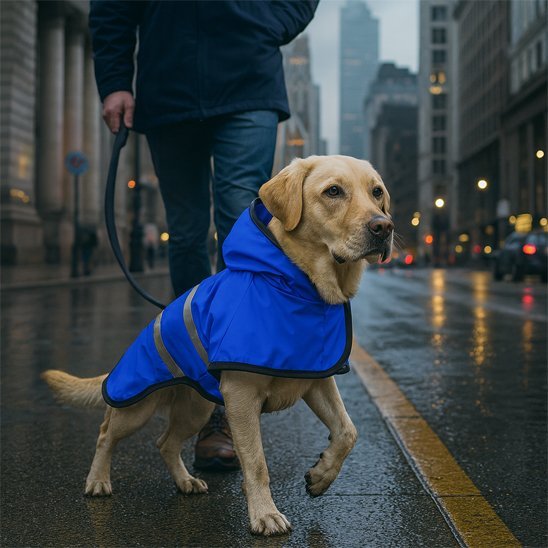 Waterproof Dog Raincoat with Hood – Reflective Pet Jacket