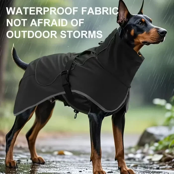 Waterproof Dog Raincoat with Reflective Strips – Adjustable Pet Jacket
