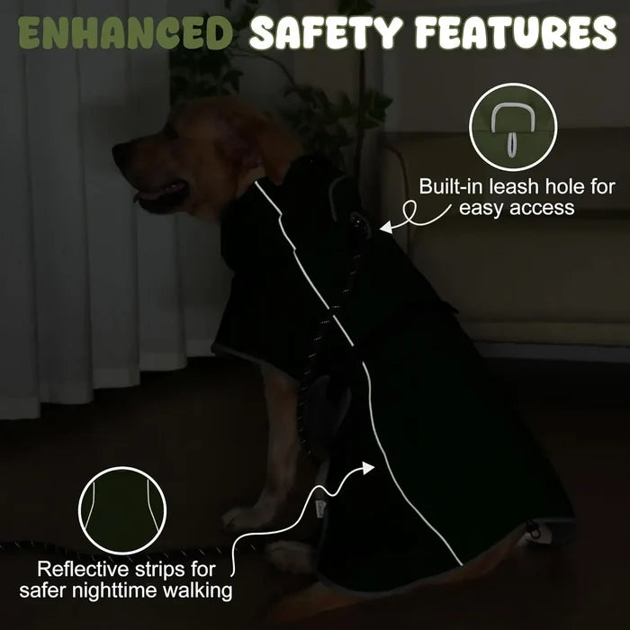 Waterproof Dog Raincoat with Reflective Strips – Adjustable Pet Jacket