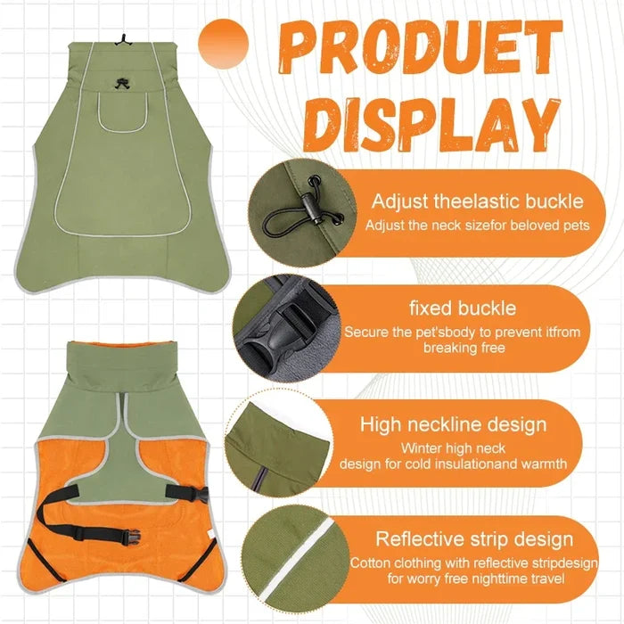 Waterproof Dog Raincoat with Reflective Strips – Adjustable Pet Jacket