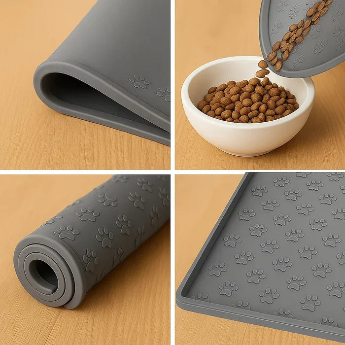 Waterproof Pet Feeding Mat for Dogs & Cats – Non Slip Food Bowl Mat