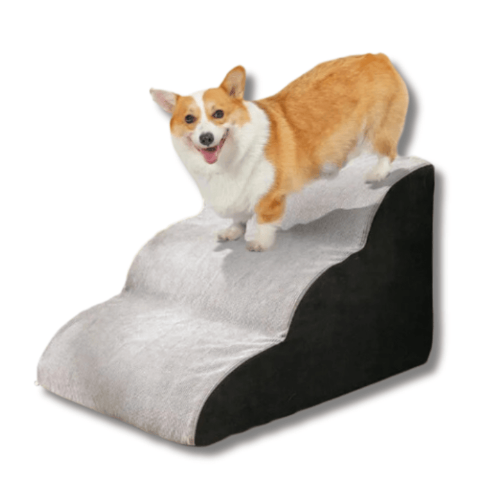 Wavy Dog Stairs for Beds & Sofas – Soft Pet Steps for Small & Senior Dogs