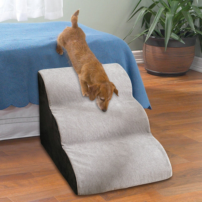 Wavy Dog Stairs for Beds & Sofas – Soft Pet Steps for Small & Senior Dogs