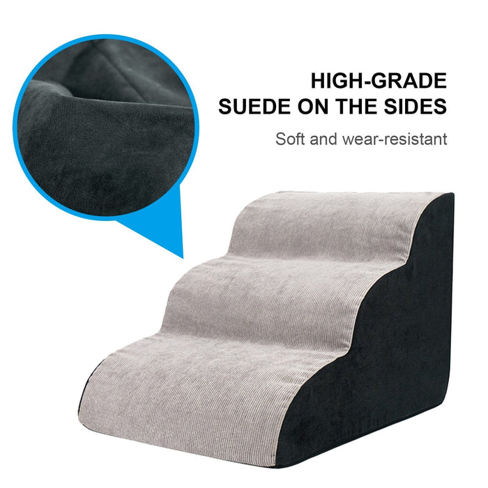 Wavy Dog Stairs for Beds & Sofas – Soft Pet Steps for Small & Senior Dogs