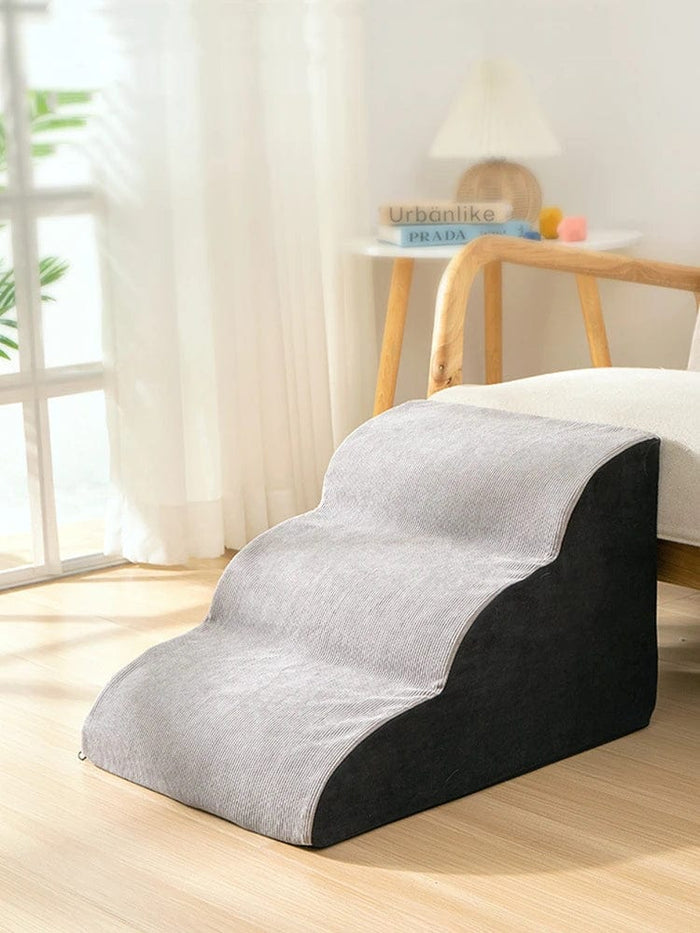 Wavy Dog Stairs for Beds & Sofas – Soft Pet Steps for Small & Senior Dogs