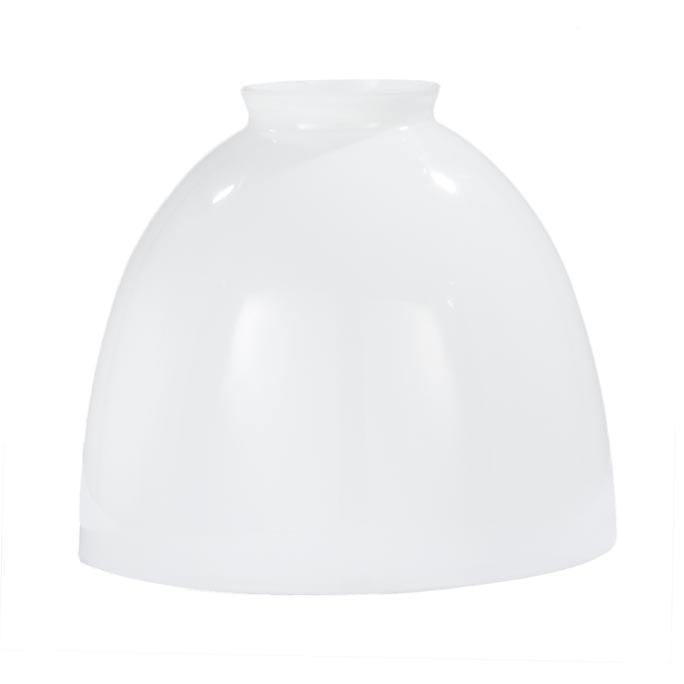 White Glass Fixture Shade with 2-1/4" Fitter Clear Over Opal Fixture Shade (08569)