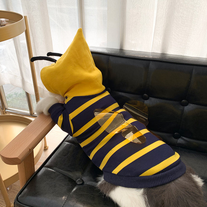 Winter Warm Plush Coat Hoodie for Pets, Bulldog Jacket