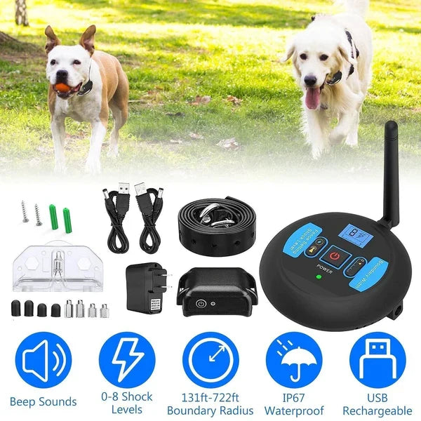 Wireless Dog Fence & Dog Training Collar – 2-in-1 Containment System