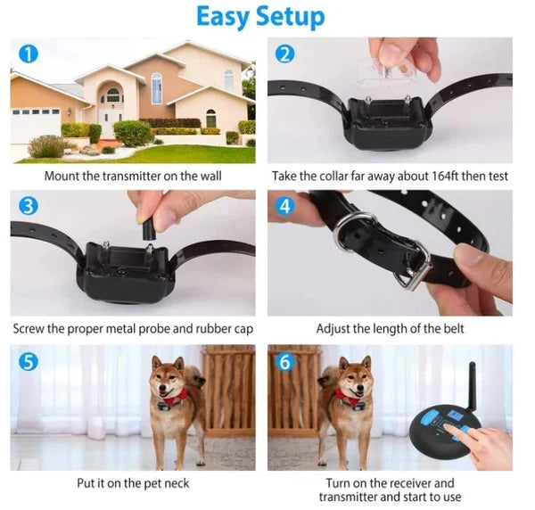 Wireless Dog Fence & Dog Training Collar – 2-in-1 Containment System