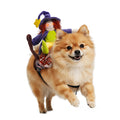 Witch Riding Dog Halloween Costume – Funny LED Pet Costume with Harness