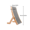 Wood Cat Scratcher Ramp – Ergonomic Curve for Healthy Claws & Play